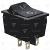 Tracon electric Kolískový vypínač ON-OFF, 2-poloh. čierny, 16A, 250V, 0-I IP40, 6A