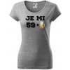 Je mi 60 pivo - Dámske tričko Pure - M ( Tmavosivý melír )