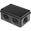 Pawbol Montážna krabica na povrch s prechodkami 120x80x50 IP65 čierna S-BOX 206C