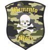 Gumová nášivka 101 Inc Memento Mori Skull - woodland-žltá
