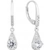 Evolution Group pôvabné strieborné náušnice so zirkónmi 11305.1