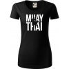Nápis Muay Thai - Dámske tričko z organickej bavlny Origin (GOTS) - S ( Čierna )