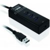 IBO Rozbočovač iBox IUH3FB USB 3.0 5000 Mbit/s čierny