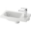 Ravak Chrome - Umývadielko 40x22 cm, s 1 otvorom na batériu vpravo, biela XJGP1100000