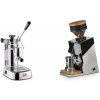La Pavoni Professional Lusso + Eureka Mignon Single Dose, Chrome & Oak