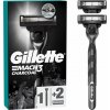 GILLETTE Mach3 Charcoal + hlavice 2 ks