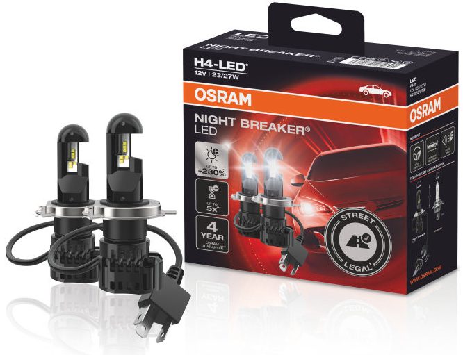 Osram H4 NIGHT BREAKER LED +230% 64193DWNB 6000K 2ks