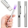 Verk 08361 Magnetické pero, LED svítilna, tester UV, USB stříbrná