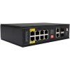 GETFORT PRIEMYSELNÝ POE SWITCH 8GE+2GE+2SFP (-40/80)