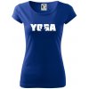 Yoga nápis - Dámske tričko Pure - L ( Kráľovská modrá )