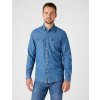 Pánska riflová košeľa WRANGLER W5F25K14V LS WESTERN SHIRT MID STONE Veľkosť: M