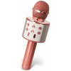 Forever Mikrofón Forever s reproduktorom Modrátooth BMS-300 ružovo-zlatý karaoke mikrofón pre deti a dospelých Modulácia hlasu