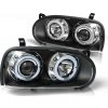 Tuning Tec Přední světla VW GOLF 3 09.91-08.97 ANGEL EYES ČERNÉ