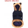 Bunda s kožušinkou Polar pre psa Nobleza M 30cm Farba: Modrá