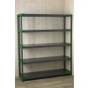 N5K Jupiter Plastový regál s 5 policami sivozelený 180 x 100 x 46 cm