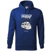 Happy Camper - Mikina pánska Cape s kapucňou - L ( Kráľovská modrá )