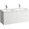 Laufen Lani skrinka 118x45x51.5 cm závesná kúpeľňová skrinka pod umývadlo biela H4035741122601