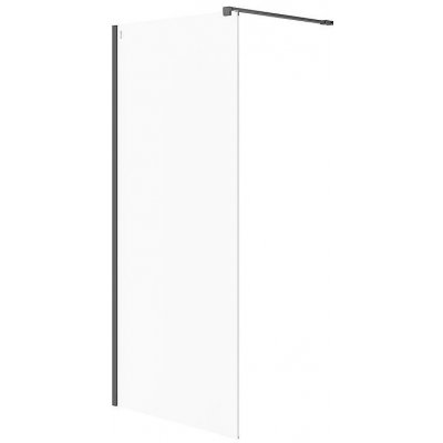 Cersanit MILLE Walk-In sprchový kút k stene 90x200, Black, Číre sklo+vzpera, S161-008 S161-008