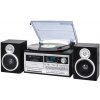 TT 1072 DAB BK Hi-Fi systém Trevi - TT 1072 DAB BK – Hi-Fi gramofón s kazetovým prehrávačom, podporou USB/SD a Bluetooth od Trevi.