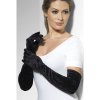 Fever Velveteen Gloves 22546 - Zamatové rukavičky Čierna