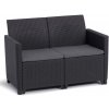 Keter CLAIRE 2 SEATERS SOFA grafit