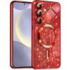 Techsuit Luxury Glitter MagSafe – puzdro na Samsung Galaxy S24 Plus – červený