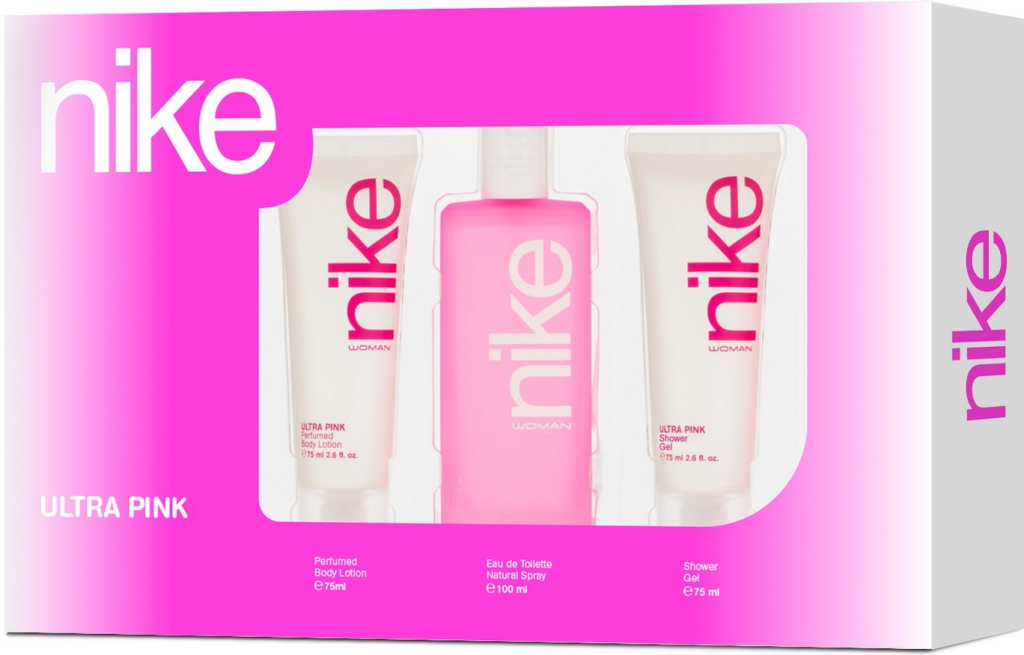 Nike Ultra Pink Woman EDT 100 ml + sprchový gél 75 ml + telové mlieko 75 ml darčeková sada