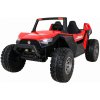 JOKO Veľké Elektrické autíčko BUGGY 4x4 Clash 24V, FM rádio, DVOJMIESTNE Kožené sedadlo, NOSNOSŤ 60KG, penové kolesá, červené