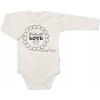 Body dlhý rukáv Baby Nellys, Made with love, bezova 56 (1-2m)