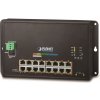 PLANET průmyslový plochý switch L2/L4, 16x1Gb, 2xSFP, PoE 30/240W, dual 48-56VDC, IP30, -10/60°C, fanless