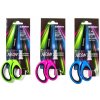 Nožnice s mäkkým úchopom DONAU NEON 17 cm, mix farieb, displej 6 ks