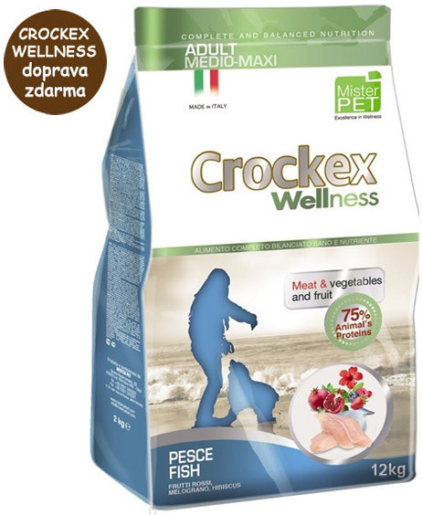 Mister Pet Crockex wellness Adult Medium MAXI FISH RICE LOW GRAIN 12 kg