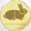 D1-A137/G - Emblém (pr.25mm) zajac zlatý