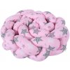 Baby Nellys Mantinel Pletený Vrkoč STARMIX , farba ružová