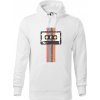 Retro kazeta - pruhy - Mikina pánska Cape s kapucňou - 2XL ( Biela )