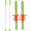 Detské lyže s viazaním a palicami Baby Mix 70 cm zelené