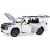 Toyota Land Cruiser LC 300 kovový model hračka na batérie svetla zvuk 1:32 Biela