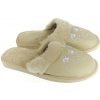 Dámske kožené béžové papuče MATILDA