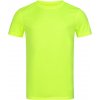 STEDMAN ACTIVE 140 CREW NECK / Pánske športové tričko so vzorom - cyber yellow XXL