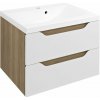 WAVE umývadlová skrinka 60x65x47,8cm, biela/dub cuneo