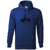 Celý život na výletě - motorka - Mikina pánska Cape s kapucňou - 2XL ( Kráľovská modrá )