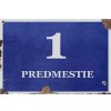 Ceduľa 1 Predmestie - historická ceduľa ČSSR 30cm x 20cm Plechová tabuľa