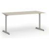 Kancelársky stôl PRIMO BETA, 160x80 cm, sivá podnož, breza