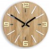 ModernClock Drevené nástenné hodiny Dexi 33 cm dub prírodný