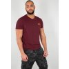 Alpha Industries Basic T Small logo Burgundy tričko pánske Veľkosť: XXL, Farba: bordová