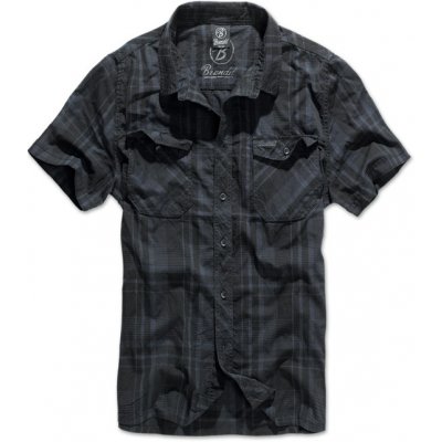 Brandit Roadstar košeľa s krátkym rukávom, čierno-modrá - 4XL