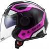 Prilba na motocykel LS2 OF570 VERSO Market matt black violet - S