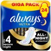 Always Ultra Secure Night Extra hygienické vložky 24 kusov