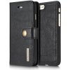 AppleMix Puzdro / kryt pre Apple iPhone 7 / 8 / SE (2020) / SE (2022) - syntetická koža - odnímateľný kryt - čierny