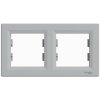 SCHNEIDER Asfora 2-rámček ASFORA vodorovný aluminium EPH5800261